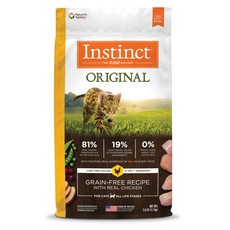 Instinct 原點 雞肉無穀全齡貓飼料, 5kg, 1個, 混合口味