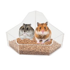 햄스터 삼각 아크릴 코너화장실&목욕통, 1개