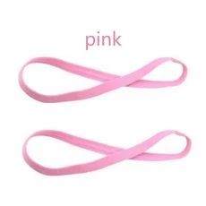 1/2/3/5pcs 여성 Sweatbands 축구 요가 순수 헤어 밴드 Anti-slip 고무 얇은 스포츠 머리띠 남자 액세서리, 10 pink-2pcs