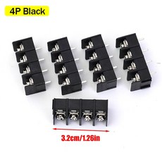 300V/20A KF7 62 2P/3P/4P 회로 배리어 용품 공장 커넥터 가정용 나사식 도구 배선용 터미널 블록 DS-FQ, 5PCS, 4P Bla