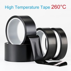 폴리이미드 테이프 검정색 고온 저항성 260 ° C 무광택 Kapton 전기 회로 용접 방지 배터리 33M, 01 33백만, 06 8mm, 01 0.05mm