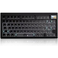 ZMX GMK8 75% 키보드 키트 핫 스왑 블루투스2.4G 무선타입 C 트라이 모드 RGB 기계식 프로그래밍 가능한 맞춤형 베어본 TKL 게이밍 DIY 키트블랙 경유, White+Display