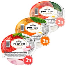쁘띠첼 요거젤리 3종 3개씩 딸기 밀감 복숭아, 1세트, 210g