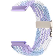 Issinlky 갤럭시 워치 7/6/5/4/FE 40mm 44mm/ Venu Sq/Sq 2/Venu 2 플러스/Vivoactive 3/5/Venu/GTS와 호환되는 20mm 나, 퍼플