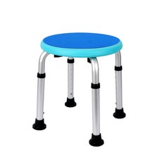 富士康 鋁合金浴室防滑洗澡椅(藍色 高度可調) FZK-0030, 藍色, 1個