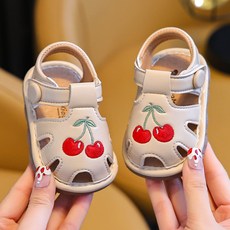 嬰幼兒童叫叫涼鞋吱吱會響軟底防滑6-12個月女寶寶學步鞋子1到2歲