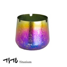 티토 티타늄 재떨이, 1개, 레인보우블루
