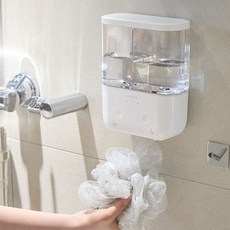 양드레 소프앤모어 자동 욕실 디스펜서 공중부양샴푸 물비누 젤타입 올인원, 화이트, 1개