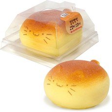 말랑 빵떡 고양이 스퀴시 말랑이 피젯토이, 1개, 혼합색상