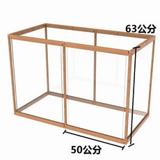 北歐ins風寵物圍欄 實木邊框透明面板 加高加厚狗柵欄/狗圍欄, 1個, 單片價格$700 寬度50高度63公分