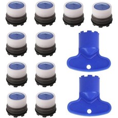 QLXHBOT 싱크 에어레이터 10개 수전 M16.5 2Pcs 키 제거 렌치 도구가 있는 유량 제한기용 16.5MM