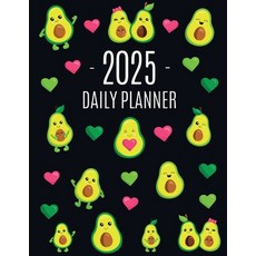 (영문도서) Avocado Daily Planner 2025: Funny & Healthy Fruit Organizer: January-December (... Paperback, Semsoli, English, 9781965994016