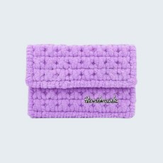 네트공예 DIY 세트 - 카드 지갑 만들기 망스티치 재료 덮개형_handmade 필기체 실버 팬던트, 9. P-10 라일락, 1개
