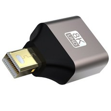 8K60Hz 모니터 및 TV와 호환되는 고대역폭 32.4Gbps DP1.4 변환 어댑터, MiniDP to DP