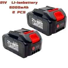 마키타 호환용 충전식 리튬 이온 배터리 전기 공구 전기톱 임팩트 렌치 앵글 연마기 18V 21V B 시리즈용 21, 14 6AH 2PCS