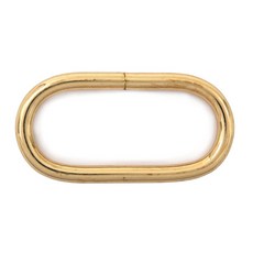 糊塗鞋匠 優質鞋材 N317 橢圓扣 橢圓環 包包扣 皮帶扣 腰帶扣 背帶扣環 包包扣環 調節扣, 淺金