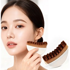 리프팅 브러쉬 얼굴 마사지 브러쉬 V선 괄사 피부 광채 및 피로 해소, 베지, 1개 베지, 1개