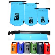 防水收納袋/包，多功能戶外防水袋，適用於游泳、泛舟、潛水等水上活動，多種尺寸可選, 黑色20L雙肩, 黑色