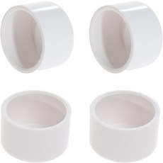 세드문 PVC 파이프 엔드 캡 피팅 10개 가구 등급 플러그 소켓 DIY 정원 선반 제작10 34인치, 0.75 Inch_10