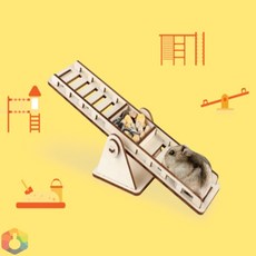 4보급창고 DIY 햄스터 시소 골든햄스터장난감