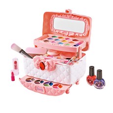 兒童化妝玩具套裝，精美化妝箱設計，安全無毒材質，培養審美能力, 粉色, 1套