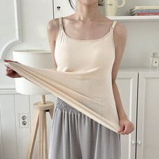 패드일체형 수유 나시 캡내장 브라 일체형 브라캡 빅사이즈 임산부 노브라 이너나시