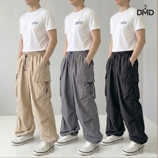 다몬딱 남성 스트링 카고 팬츠 남자 바지 트레이닝 밴딩