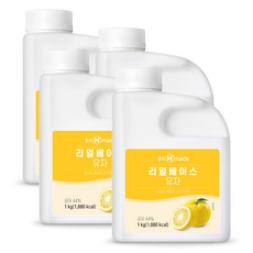 흥국 냉장 Hmade 리얼베이스 유자베이스 1kg, 4개