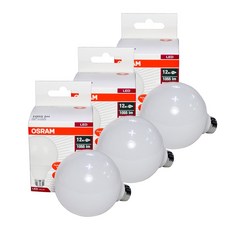歐司朗 LED 球泡 12W * 3ea, 3個, 黃光色