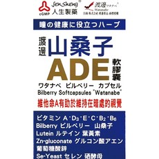 人生製藥渡邊 山桑子葉黃素ADE軟膠囊50粒/瓶 - 台灣公司貨, 1個