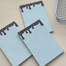 薄荷巧克力便籤本可撕無粘貼少女心口袋本韓系ins便攜日程計劃本, 1個, 巧克力波點便籤本【1本】