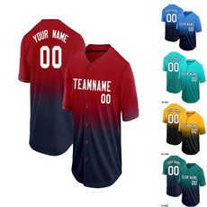 그라데이션 야구유니폼 전사제작 커스텀제작 반팔티셔츠 W107