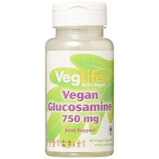 VegLife 葡萄糖胺素食膠囊 750mg, 60顆, 1罐