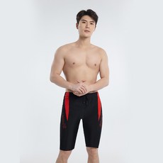 男士五分長版泳褲 舒適印花低腰加肥大碼游泳褲