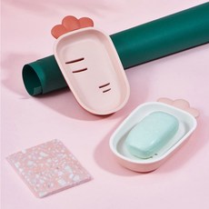 HND 귀여운 파스텔 딸기모양 수저통, 핑크