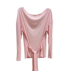 夏季綁帶寬鬆長袖T卹女設計感薄款微透上衣