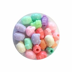 [아이꿈만들기] 파스텔 고양이 비즈 / 125g 약 130개, 1개