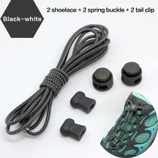 1Pair Sneaker ShoeLaces Elastic No Tie Shoe Laces Stretching Lock Lazy Quick Rubber Round Shoelace