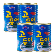 유동 고등어 통조림 캔 찌개, 400g, 4개