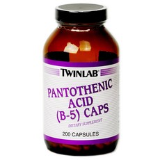 TWINLAB 泛酸B5膠囊, 200顆, 1罐