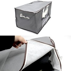 [GB가빈스토어] 투명창 의류정리함 가로형회색 옷정리 겨울이불 수납정리