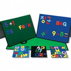 (디머스) 교육용품 벨크로우보드 삼각자료판(고정핀), 초록