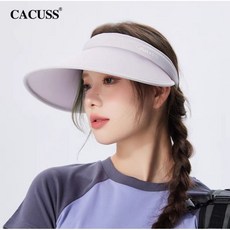 CACUSS 髮箍式運動空頂帽 涼感大帽檐 防紫外線 戶外遮陽帽