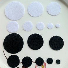 인공 부직포 펠트 원단 라운드 천 DIY 바느질 스크랩북 패치 10mm 50mm, 04 Black 50mm 100pcs