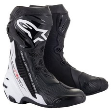 Alpinestars SUPERTECH R BOOTS 頂級車靴 透氣內靴 賽道長靴 黑灰, 黑白