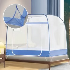 원터치 침대모기장 모기텐트, 블루