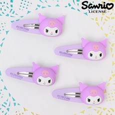 산리오 똑딱핀 양갈래머리핀 캐릭터핀 어린이헤어핀 머리핀