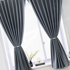 암막 커튼 창문 차광 찍찍이 벨크로 침실 햇빛 차단 부착형