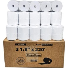 코어리스 롤 30개 GSM 헤비 60개 3 1/8 X 220 열 종이 영수증 3개는 BUY GISTERROLLS의 TSP500 TSP600 TSP 700 TSP2000 CT S30