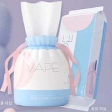 VAPE 페이스타올 롤티슈 80매 + 각티슈 100매 세트 저자극 얼굴수건 클렌징 세면 타올, 1개